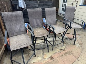 4 - Bar Height patio chairs