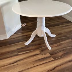 White Drop Leaf Table 