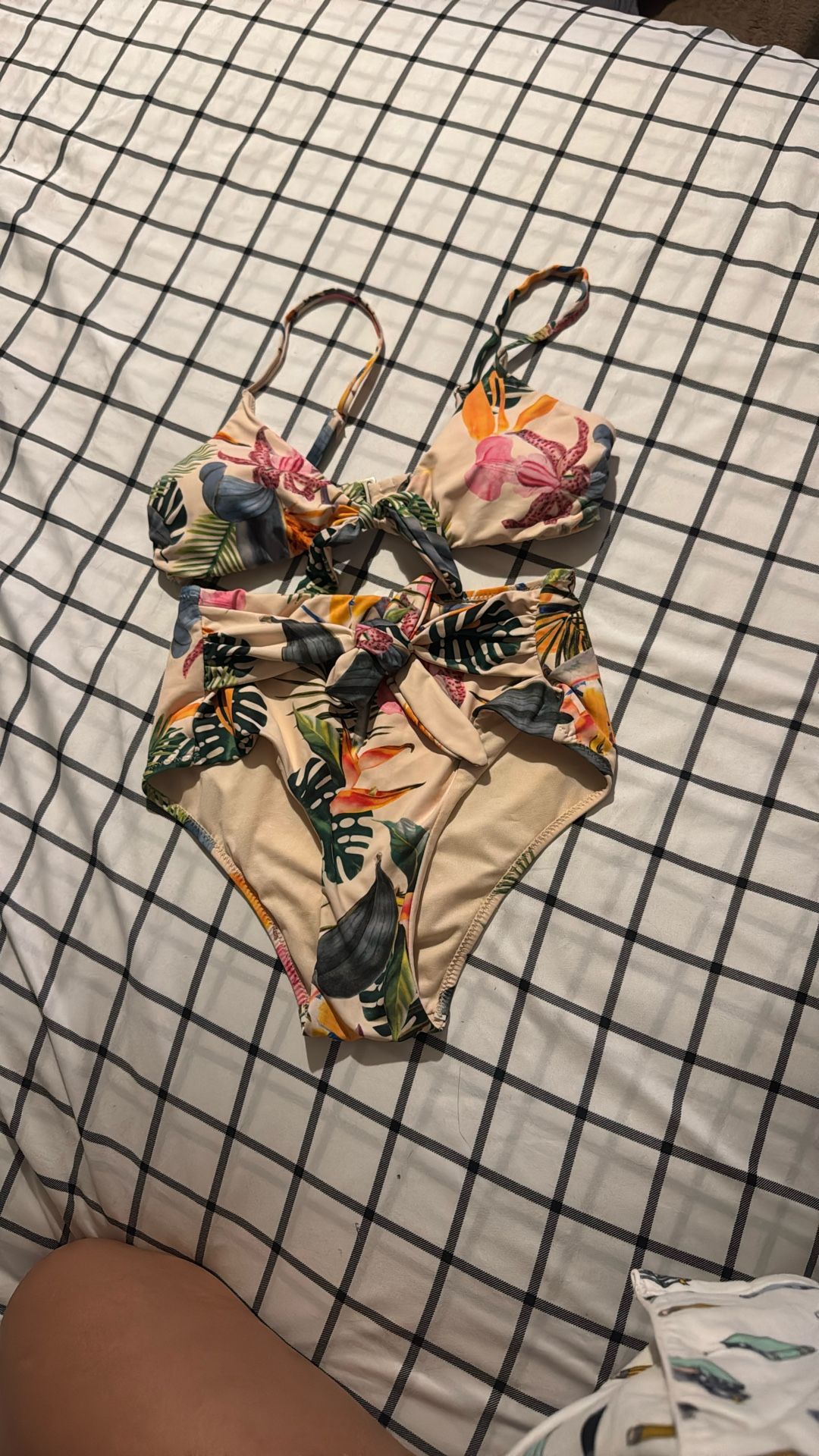 Floral High Waisted 2 Piece Swimsuit
