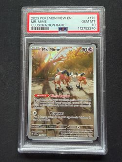 PSA 10 Gem Mint – Mr. Mime Illustration Rare #179/165