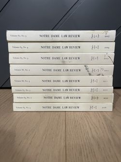 Notre Dame Law Review – Academic Journal Lot (2007–2011)
