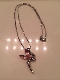 Fairy necklace with silver chain