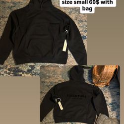 essentials hoodie all black