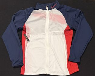 Nike Academy Full Zip Soccer Jacket Lightweight Red Blue Mens Size Large