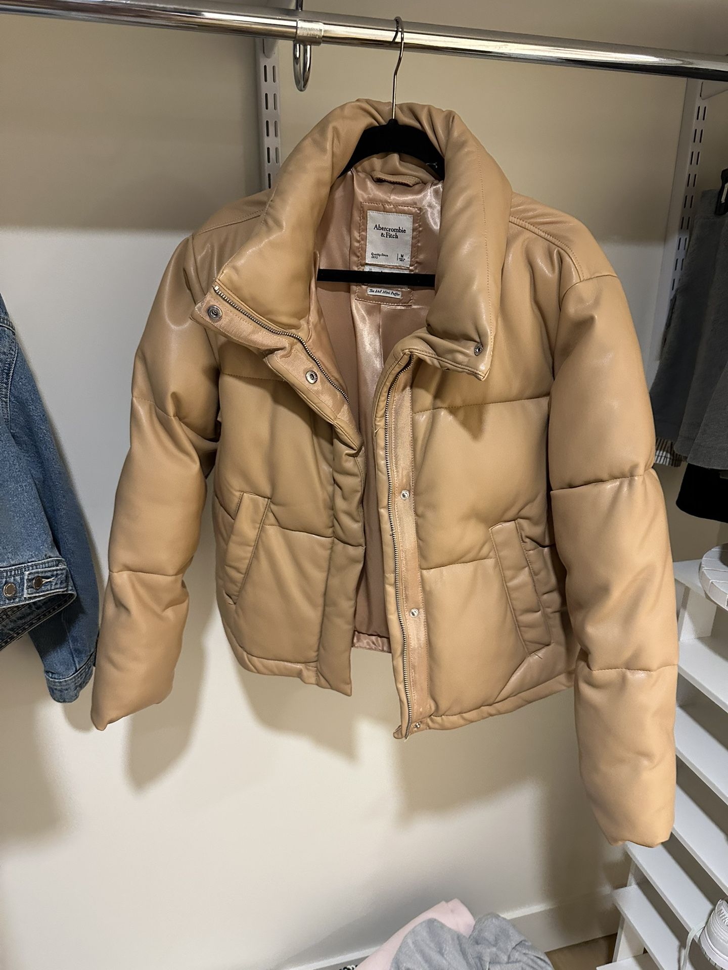 Abercrombie Vegan Leather Puffer