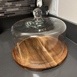 Cake Stand with Glass Dome