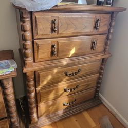 Antique Dresser With Lined Drawers.
