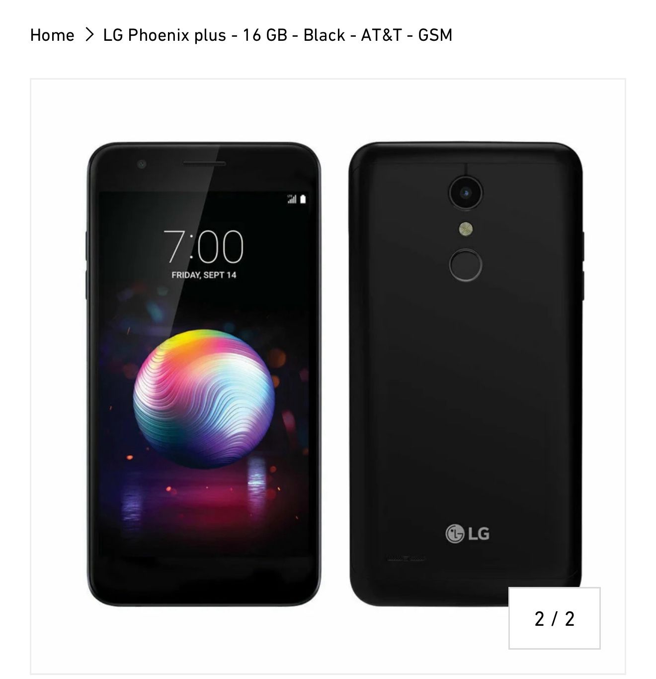 LG PHOENIX PLUS - 16 GB - BLACK - AT&T - GSM