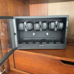 Dukwin 6-Watch Winder + 6 Storage Slots – Excellent Condition