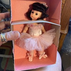 Madame Alexander Ballerina # 430 Brunette Pink Tutu 8 Inch Doll Original Box