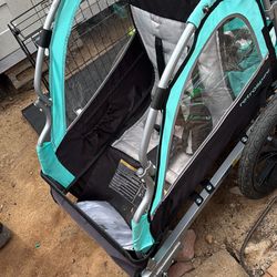 Retrospec Teal Black Child Bike Trailer Stroller