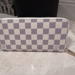 Large Check Zipper Wallet