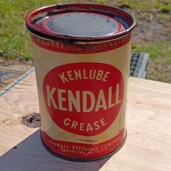 Vintage Kendall grease 1 pound metal can. Used