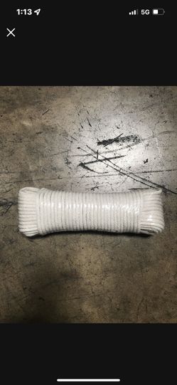 #8 1/4”x 100 sash cord white
