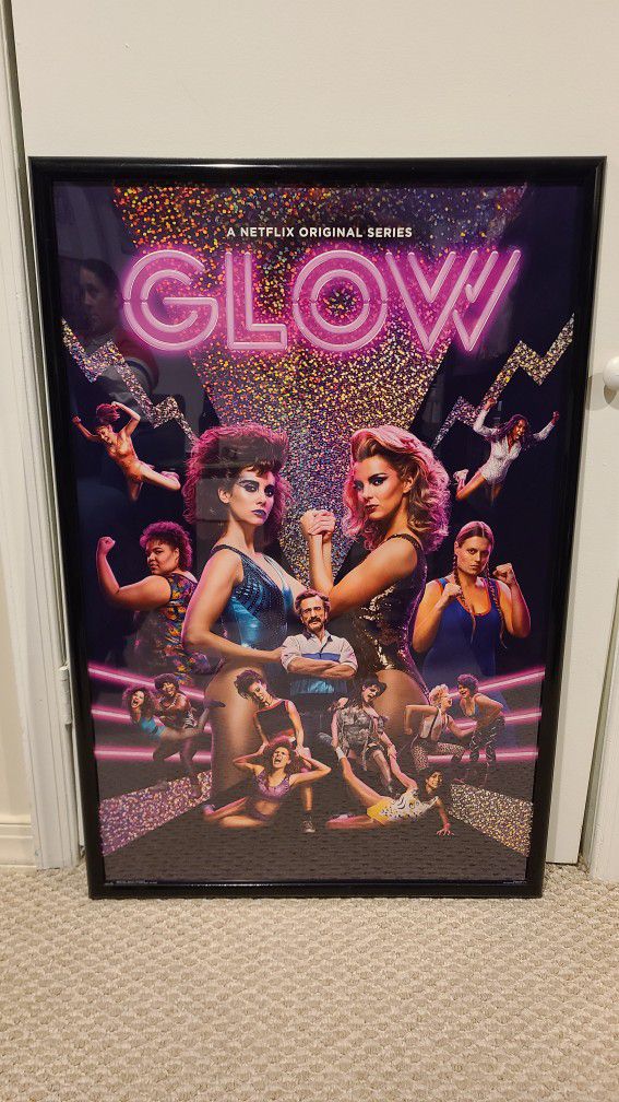 Glow Girls Wrestling Framed Collectable Poster Art 