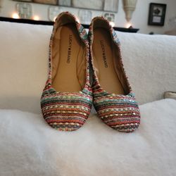 LUCKY🍀 BRAND EMBROIDERED FLATS 