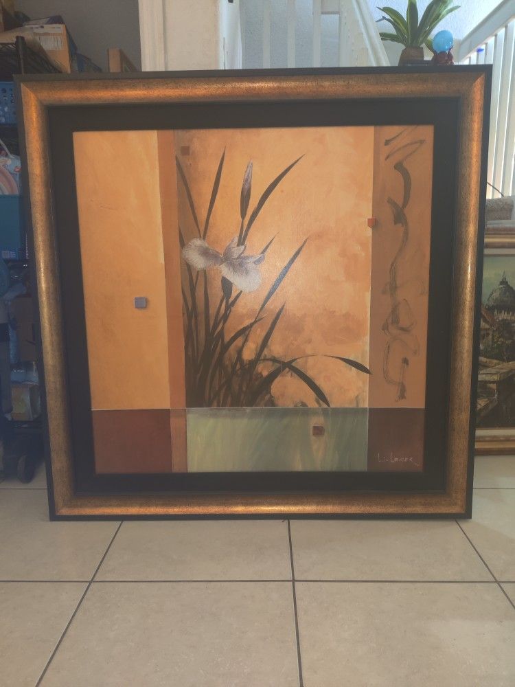 Large Art Don Li Leger Framed Ready To Hang 45 Inches X 45 Inches