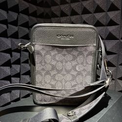 Coach Crossbody Bag Charcoal Signature Canvas