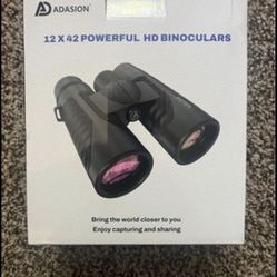 12x42w HD Binoculars for Adults High Powered with Phone Adapter and Tripod. Never Used.