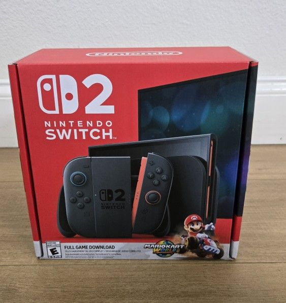 For Sale:
Brand New Still Sealed in Box Nintendo Switch 2 Mario Kart Bundle