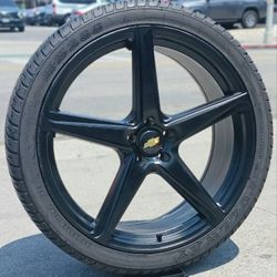 22" 5x127 5x5 Chevy Silverado Old School Wheels TIRES Setof4 Rines Y 