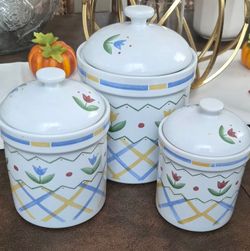 Pattern Ceramic Jar Set