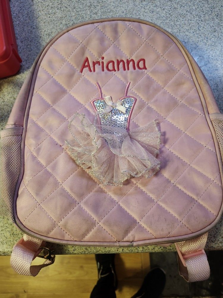 Kids small dance backpack with name