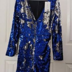 New Womens Romper Short Jumpsuit Sequined Sparkly V Neck Size10 w/tags