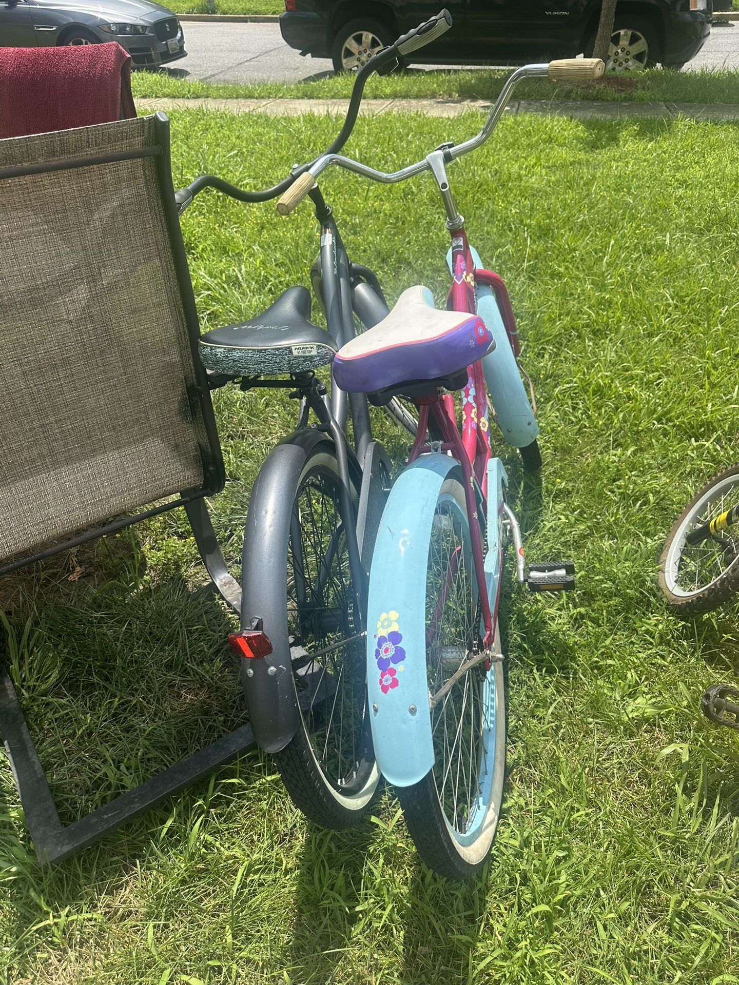Set of 24” wide tires female bikes $150 for both