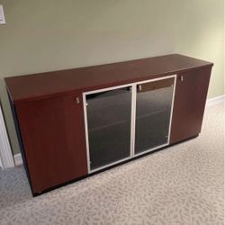 $2600 Guglielmo Cherry Wood Storage Cabinet / Media Console