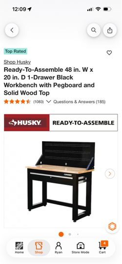 Husky 48 in. W x 20 in. Workbench