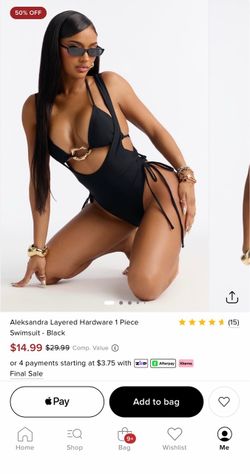 1X Black Fashion Nova Bathing Suit