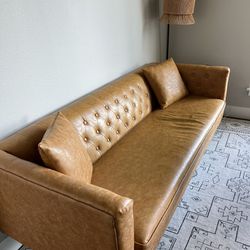 Faux Leather Couch 