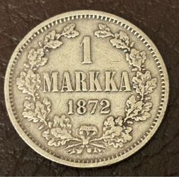 1 Markka 1872 coin of Finland
