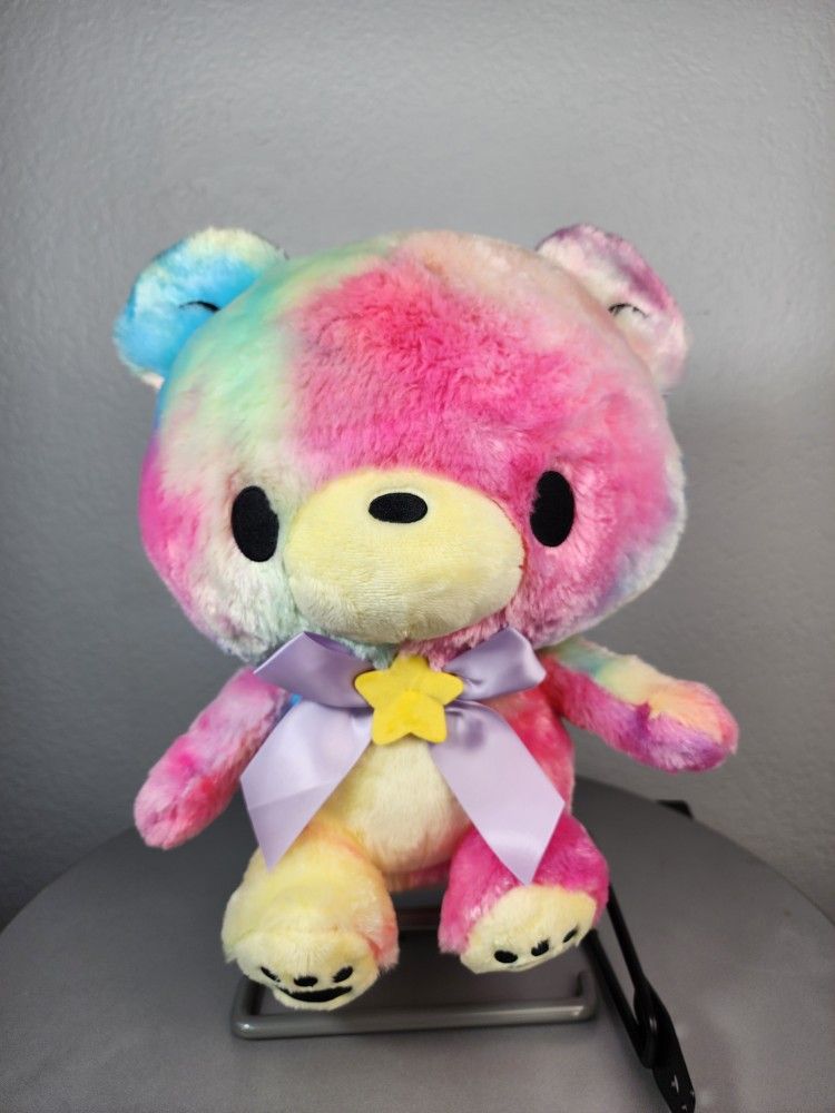 15" Cotton Candy Animal Sitting Bear Plush