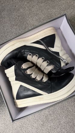 Rick Owens High-Top Leather Sneakers
