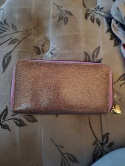 Purple glitter wallet