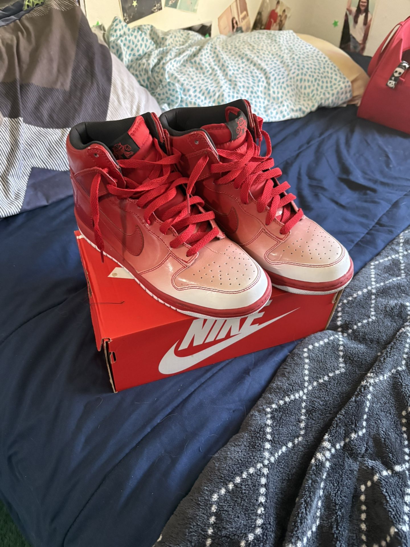 Nike Supreme Dunk Red High Top Shoes