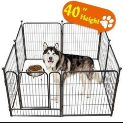 Heavy Duty Metal Pet Dog Exercise Pen Kennel Fence, 39"H 8 PanelsOutdoor & Indoor 