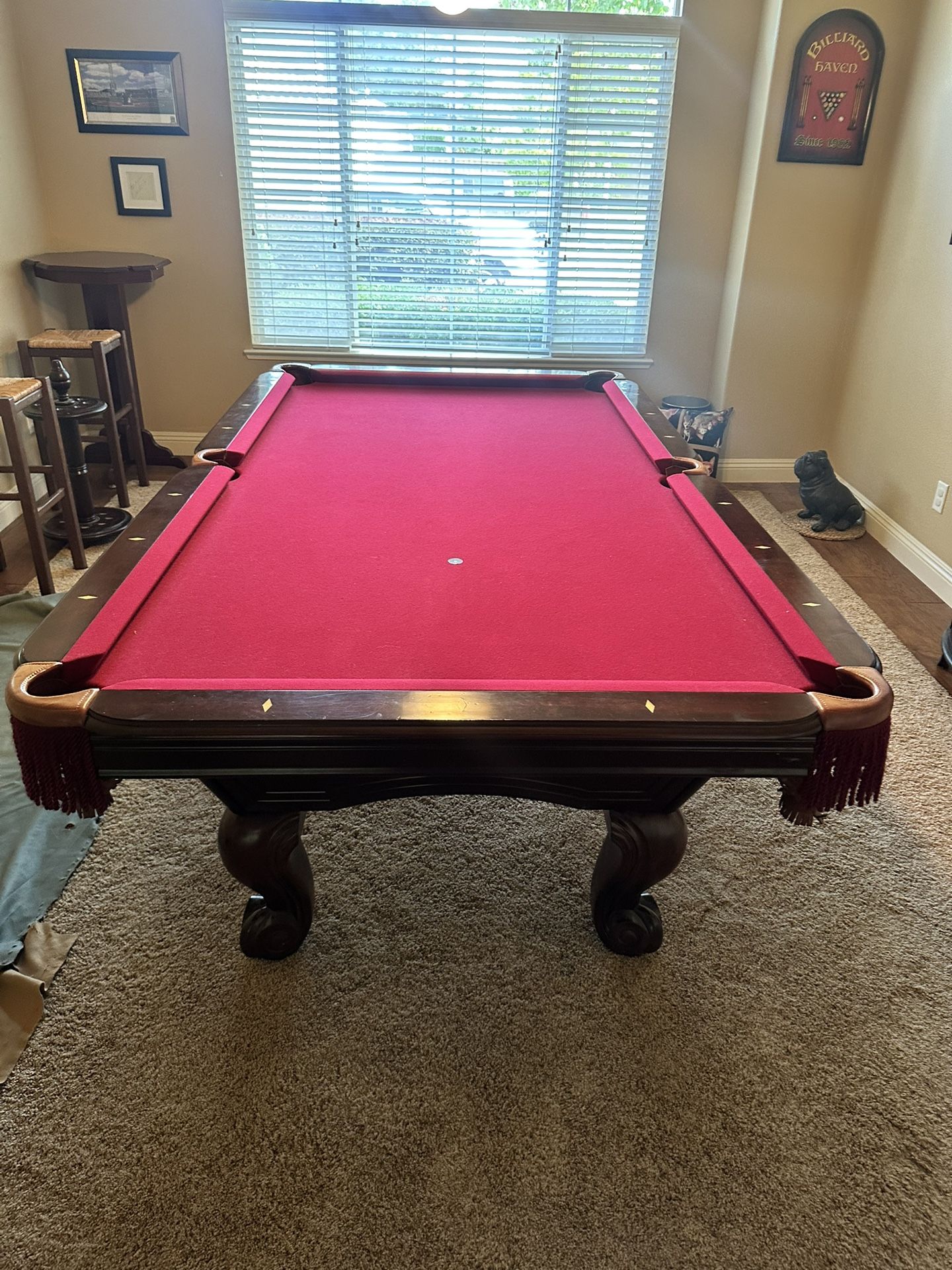 Pool Table, Pub Table And Chairs, Cue Stick Stand, Sticks, Accessories, Ping Pong Top & Net Accessories , Delivery And Setup With Leveling Included