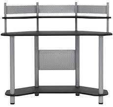 CALICO DESIGNS STUDY CORNER DESK, SILVER WITH BLACK NEW IN BOX