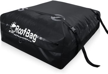 (New in Box) 
13 Cubic RoofBag Car Rooftop Cargo Carrier, Waterproof Roof Bag Top Luggage Storage Carriers for Any Car with/without Rack Cross Bar Inc