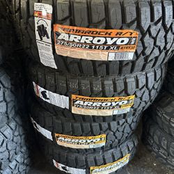 Set 275/50/22 Arroyo RT Free Mount And Balance Included
