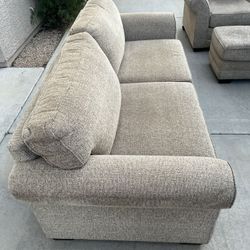 Ethan Allen Sectional , Love Seat, Ottoman