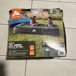 Ozark Trail Tritech QuadComfort 14in Air Mattress Antimicrobial Coating with Built-in AC Pump, Full