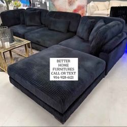 Brand New Corduroy Sectional In Box- Shop Now Pay Later 