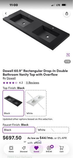 Vanity double sink