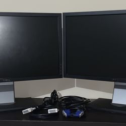 Matched pair of Dell Computer Monitor 23” P2310HC 1920 x 1080 Resolution WideScreen LCD Display