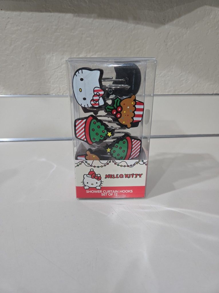Hello Kitty shower curtain hooks