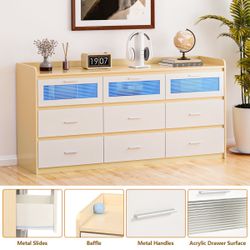 Dresser 9 drawers with light 💡